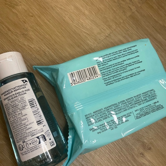 Set 2 Vichy - Makeup Remover-Waterproof Eye, Cleansing Wipes - Picture 2 of 4